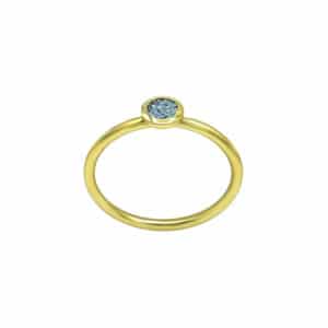 Ein goldener Fingerring als Schmuckstück mit Osmium-Diamond eingearbeitet